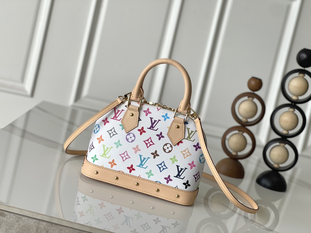 Louis Vuitton Alma BB M13078 Handbag in White - Image 3