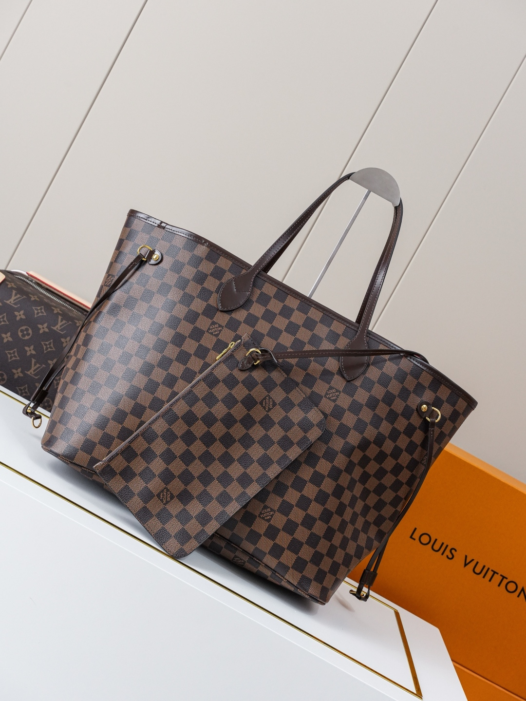 Louis Vuitton Neverfull Large Tote Bag in Damier Ebene - Image 3