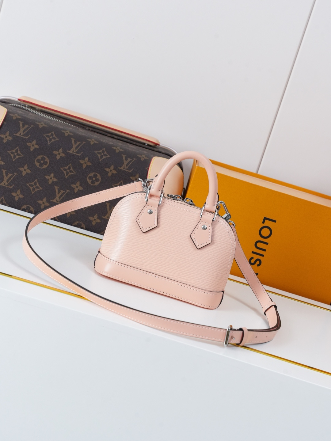 Louis Vuitton Nano Alma Handbag in Pink Epi Leather - Image 3