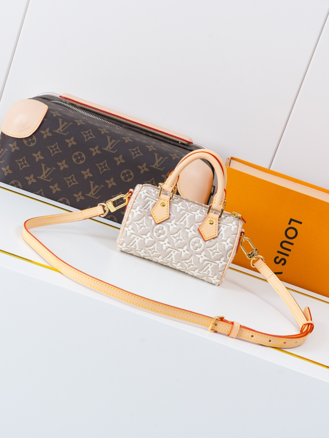 Louis Vuitton Nano Speedy Monogram Emblème Handbag - Image 3