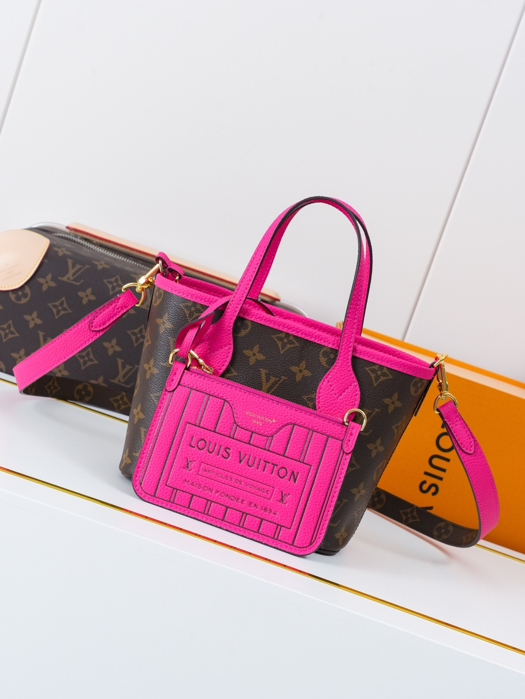 Louis Vuitton Neverfull Bandoulière Inside Out BB Handbag - Image 3
