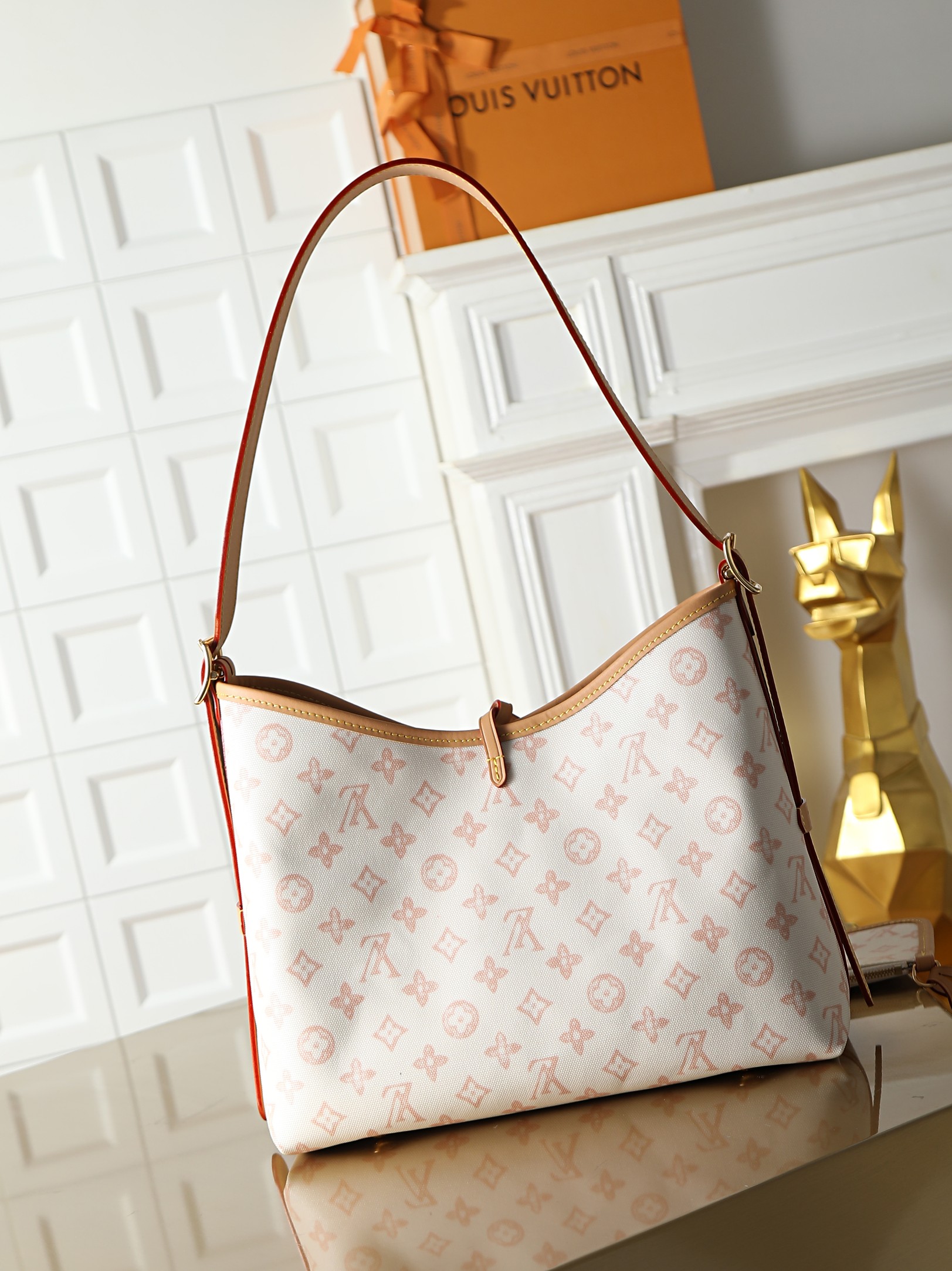 Louis Vuitton Carryall Small Handbag in Monogram Origine Bleu Courrier Canvas - Image 3