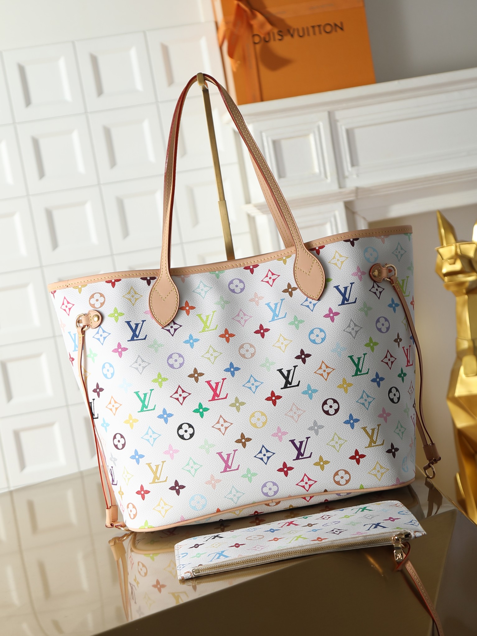Louis Vuitton Neverfull MM Tote Bag in Multicolor Monogram Canvas - Image 3