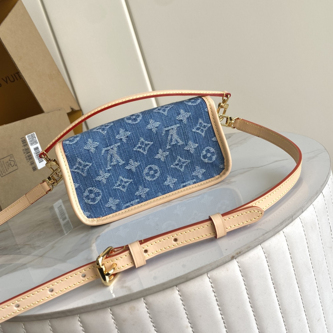 Louis Vuitton Nano Diane Denim Crossbody Bag - Image 3