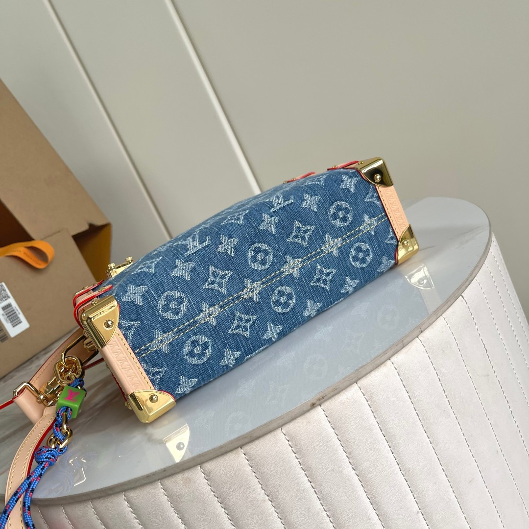 Louis Vuitton Side Trunk Medium Crossbody Bag in Denim Rendez-Vous - Image 3