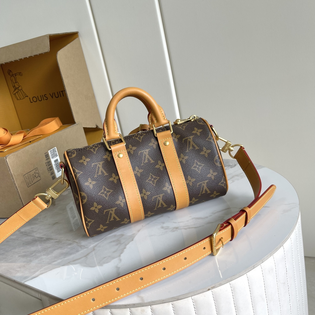 Louis Vuitton Keepall Bandoulière 25 Travel Bag – Monogram Macassar Canvas - Image 3