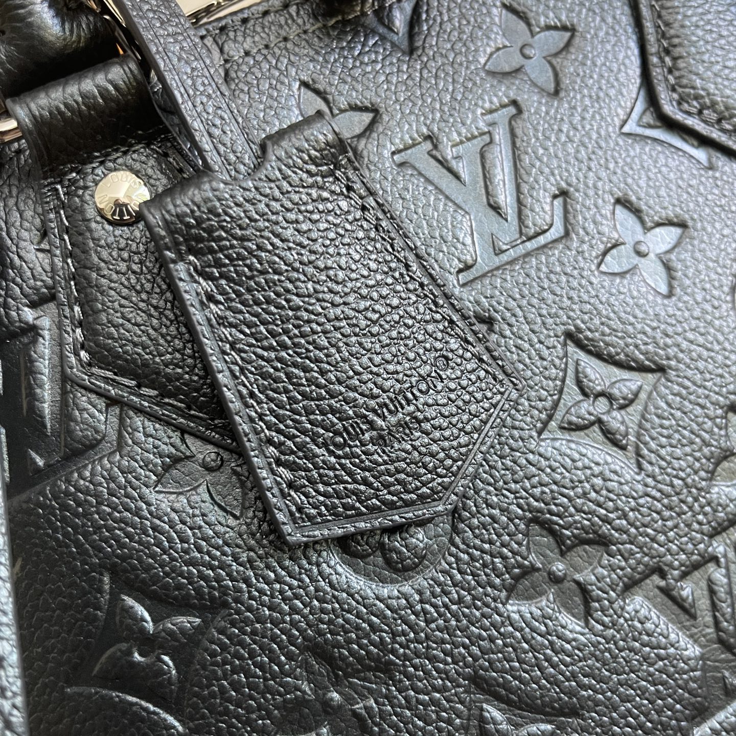 Louis Vuitton Alma BB Embossed Leather Handbag - Glossy Blue - Image 3