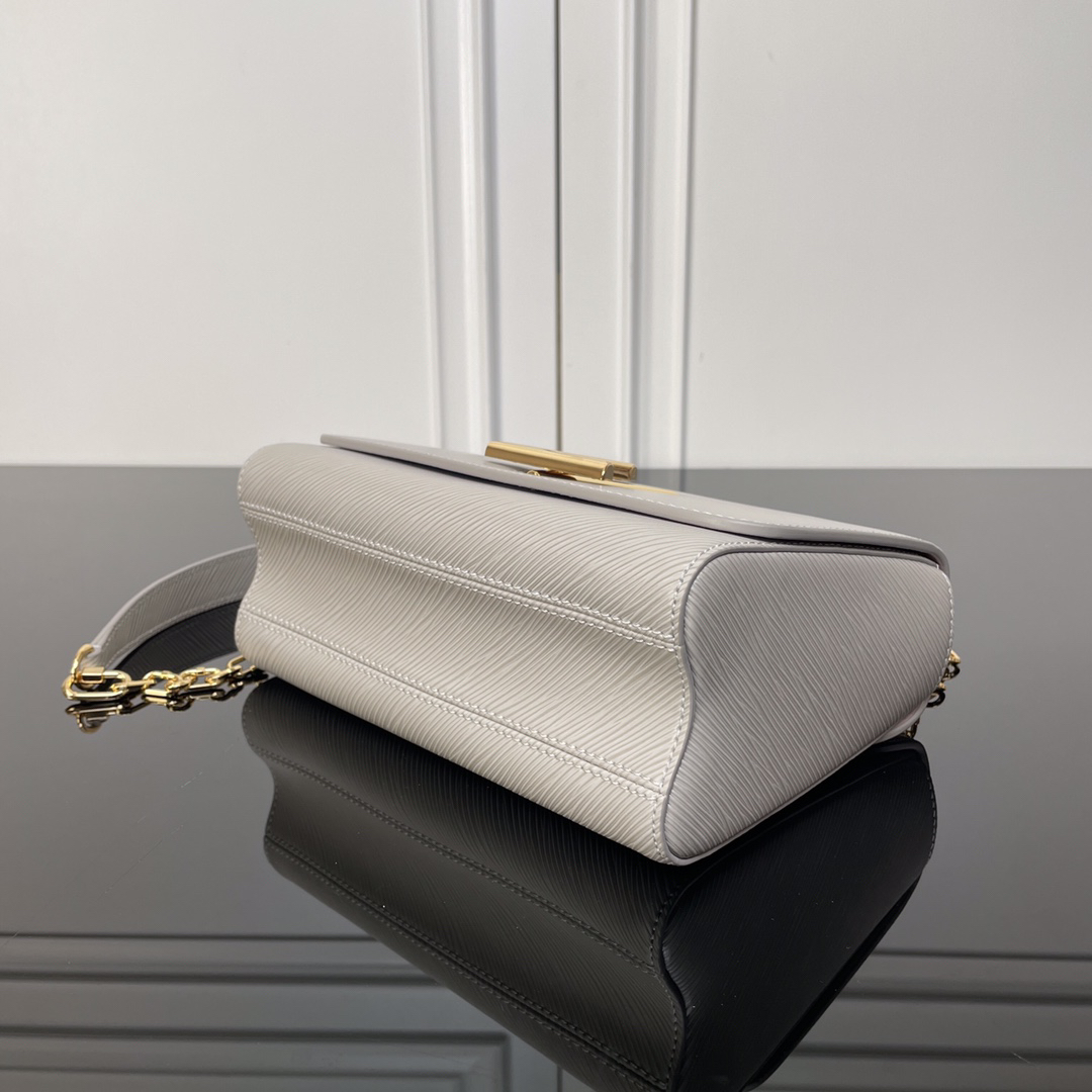 Louis Vuitton Twist Medium Handbag in Gray Epi Leather - Image 3