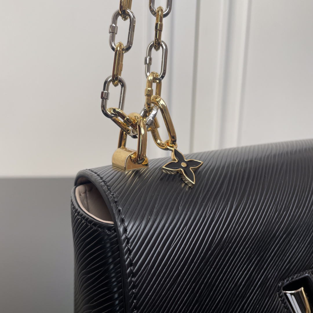 Louis Vuitton Twist Medium Bag in Black Epi Leather - Image 3