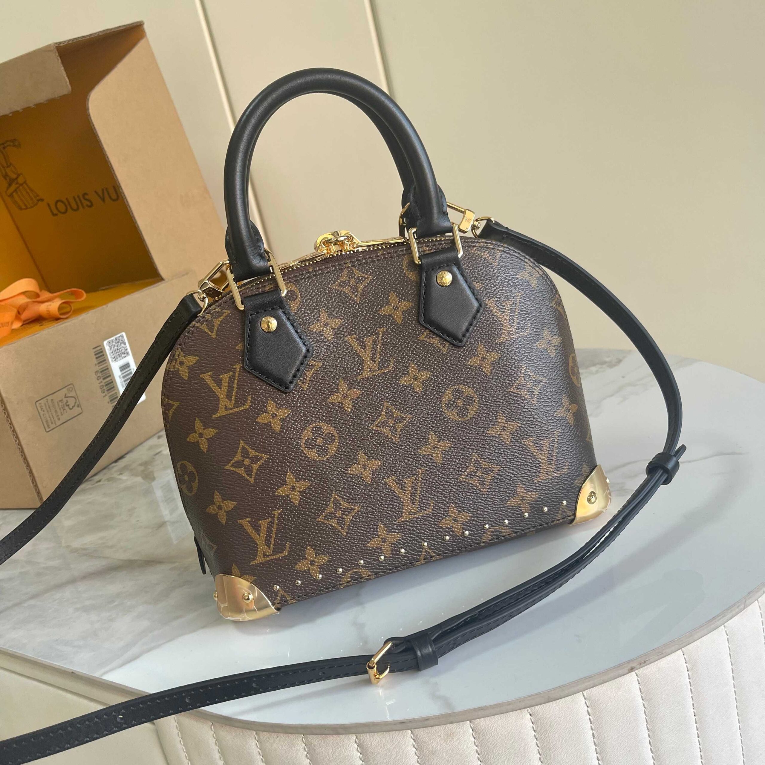 Alma BB Monogram Canvas Handbag - Image 3