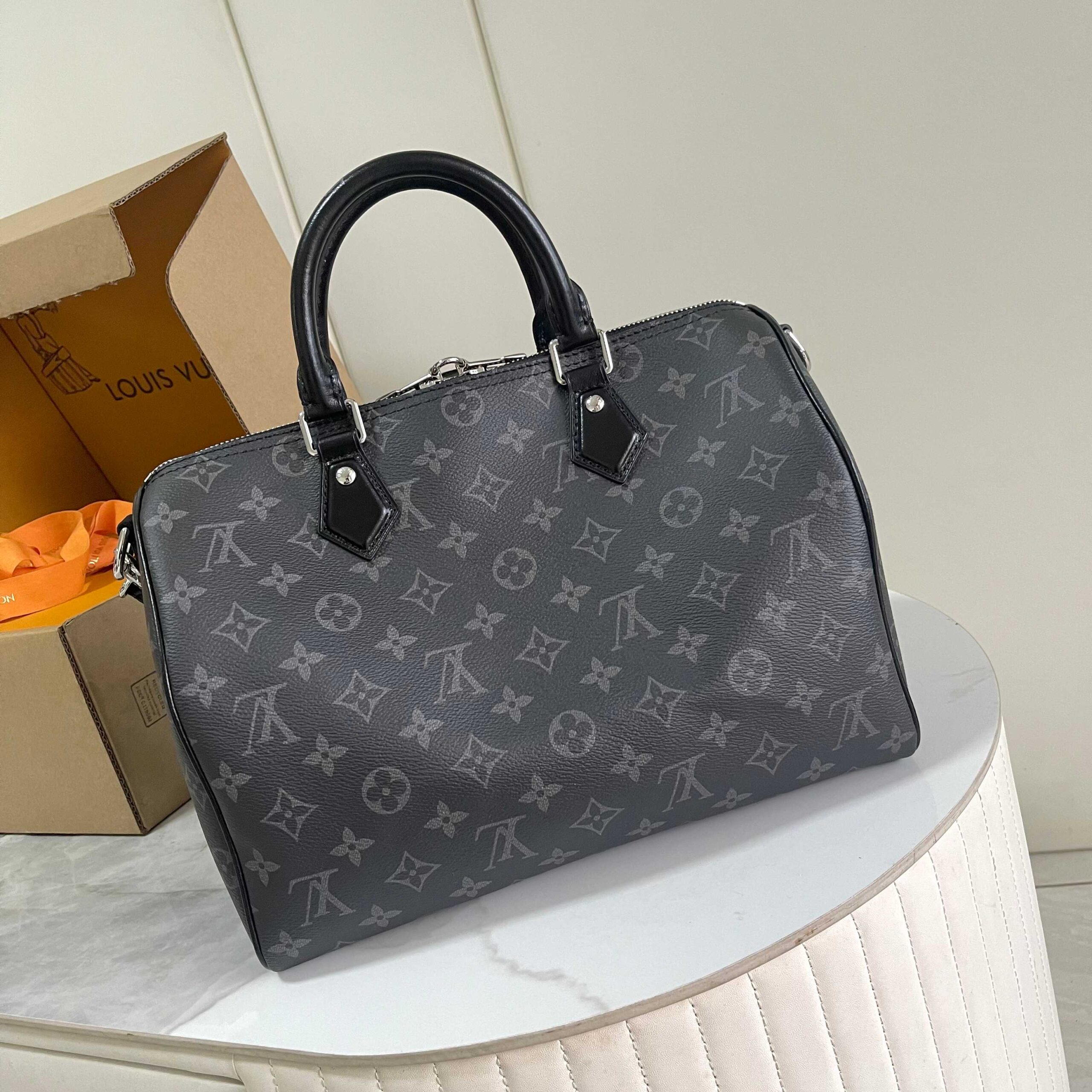 Louis Vuitton Speedy Soft 30 Handbag – Ski Collection, Monogram Eclipse Canvas - Image 3