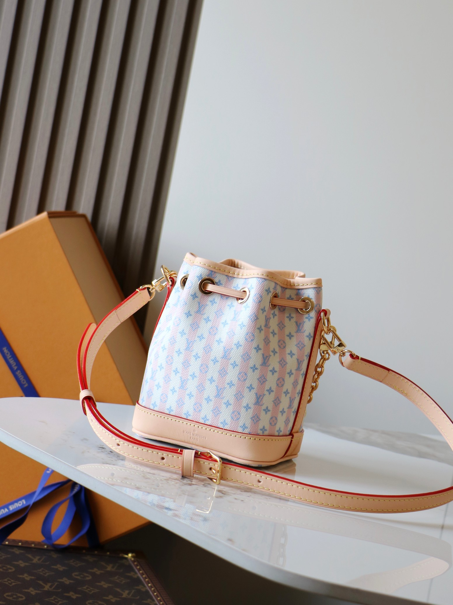 Louis Vuitton Nano Noé Handbag – LV Stamp Canvas - Image 3