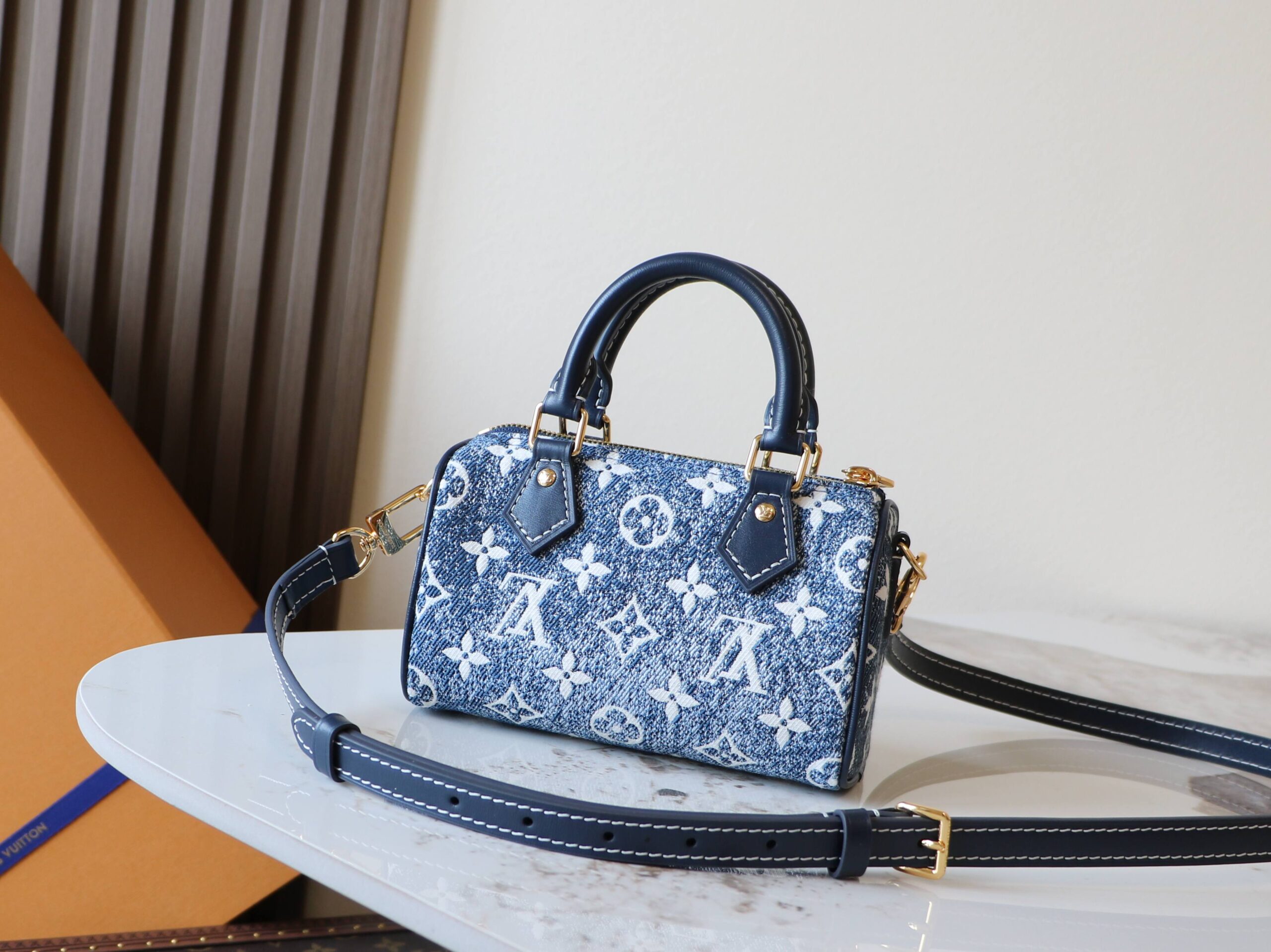 Nano Speedy Monogram Denim Crossbody Bag - Image 3