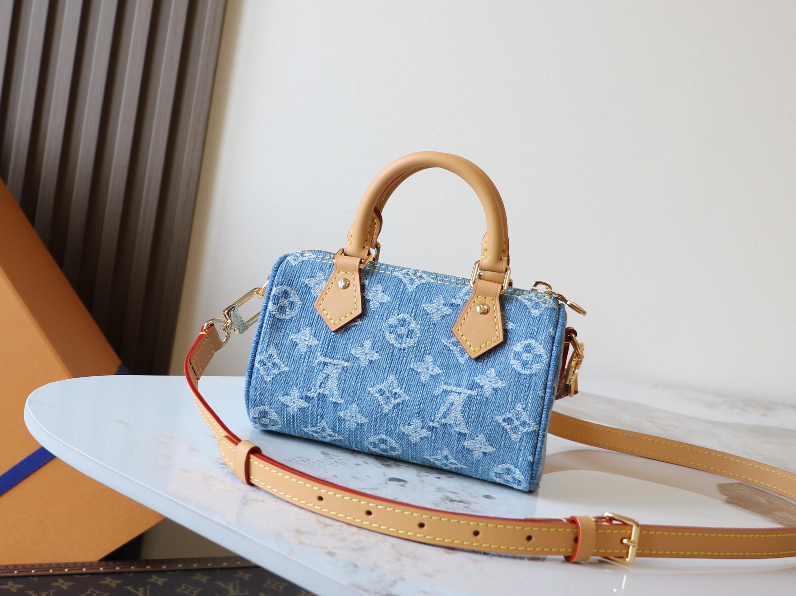 Nano Speedy Handbag in Monogram Denim - Image 3
