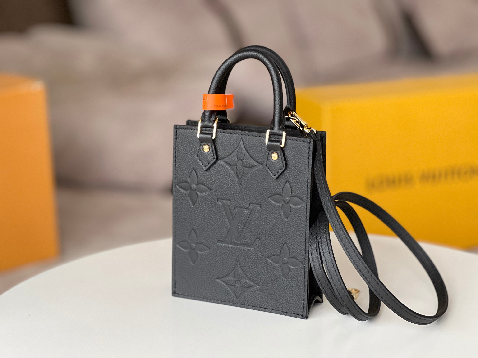 Louis Vuitton Petit Sac Plat M81417 Black Handbag - Image 3
