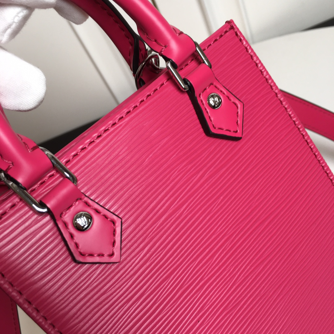 Louis Vuitton Petit Sac Plat M69441 – Rose Red Epi Leather Crossbody Bag - Image 3