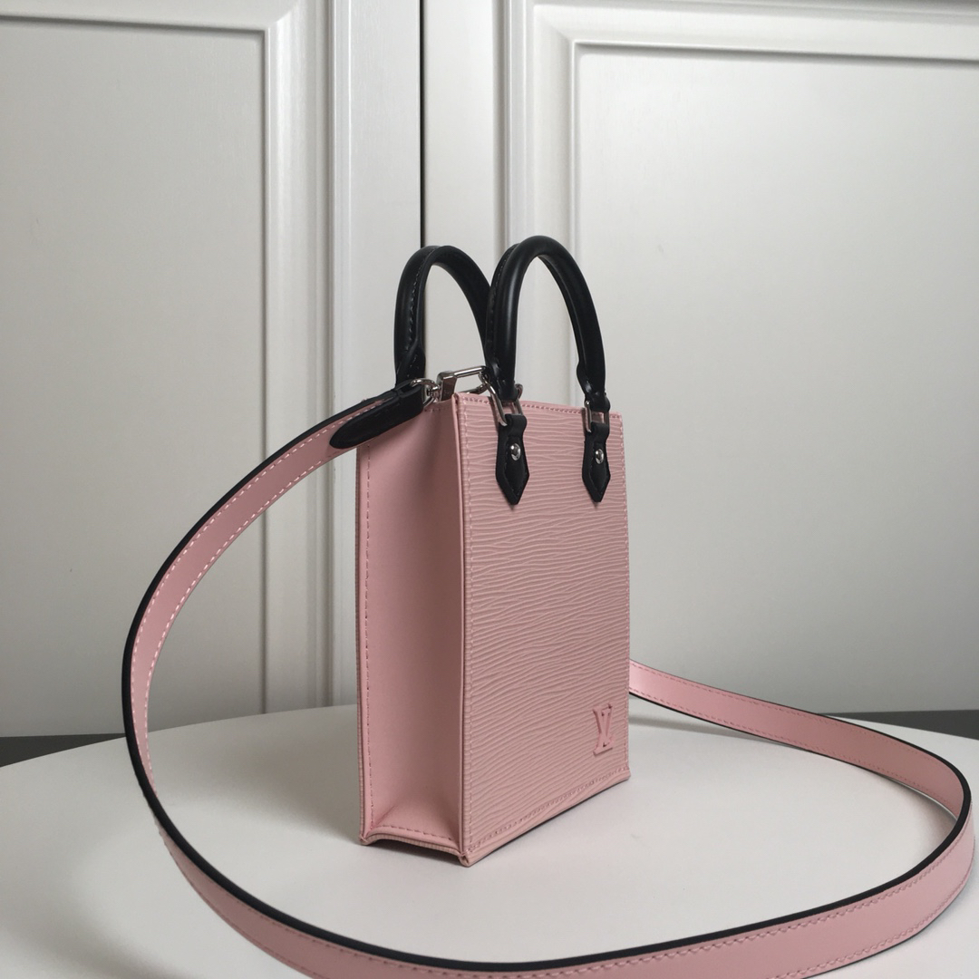 Louis Vuitton Petit Sac Plat Epi Leather Crossbody Bag in Pink - Image 3