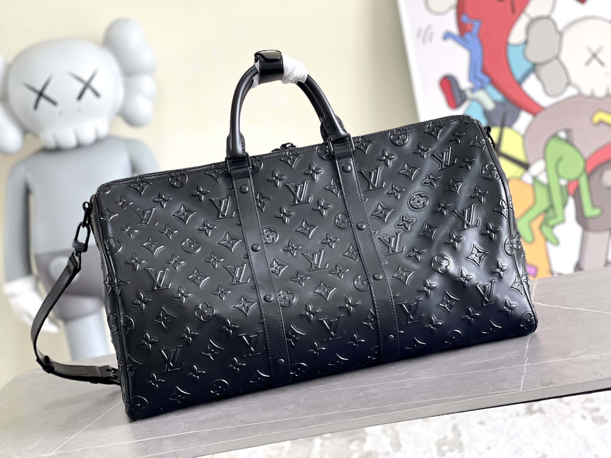 Keepall Bandoulière Travel Bag in Monogram Seal - Image 3
