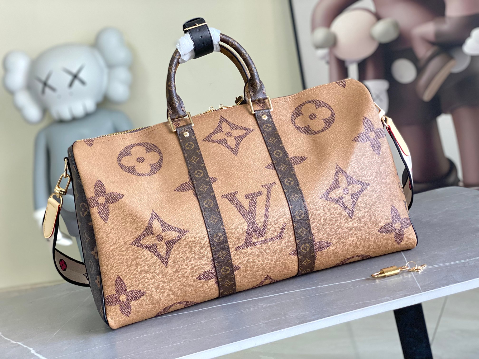 Louis Vuitton Keepall Bandoulière 45 Travel Bag - Image 3