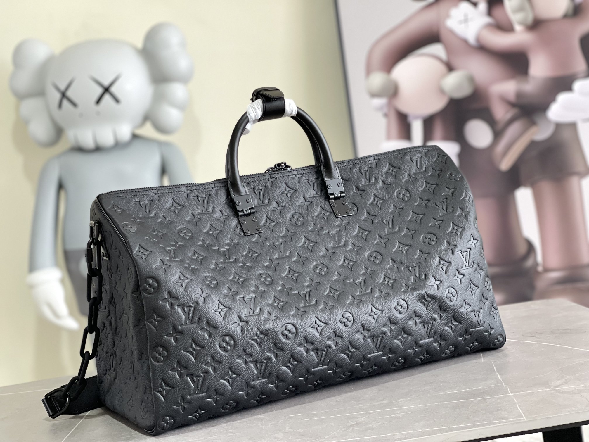 Keepall M44470 Monogram Taurillon Leather Travel Bag - Image 3