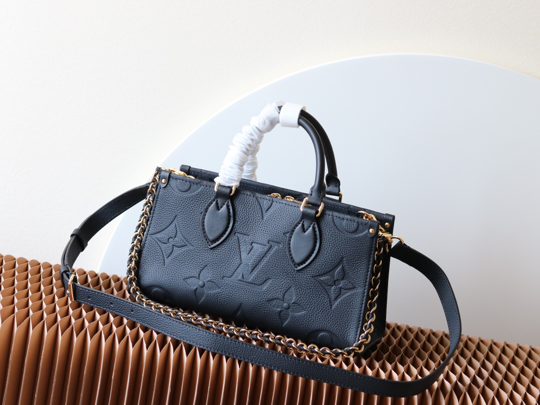 Louis Vuitton OnTheGo Small Tote Bag in Gray Monogram Leather - Image 3