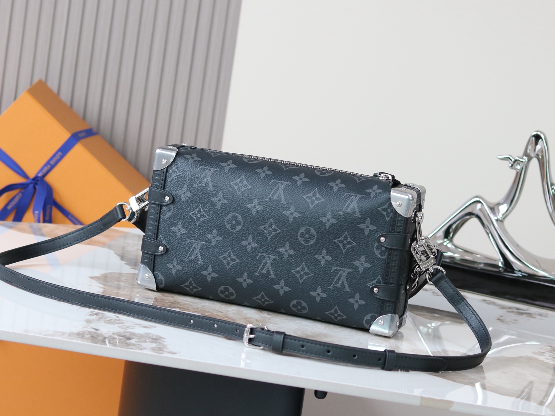 Louis Vuitton Side Trunk East West Bag in Monogram Eclipse Canvas - Image 3