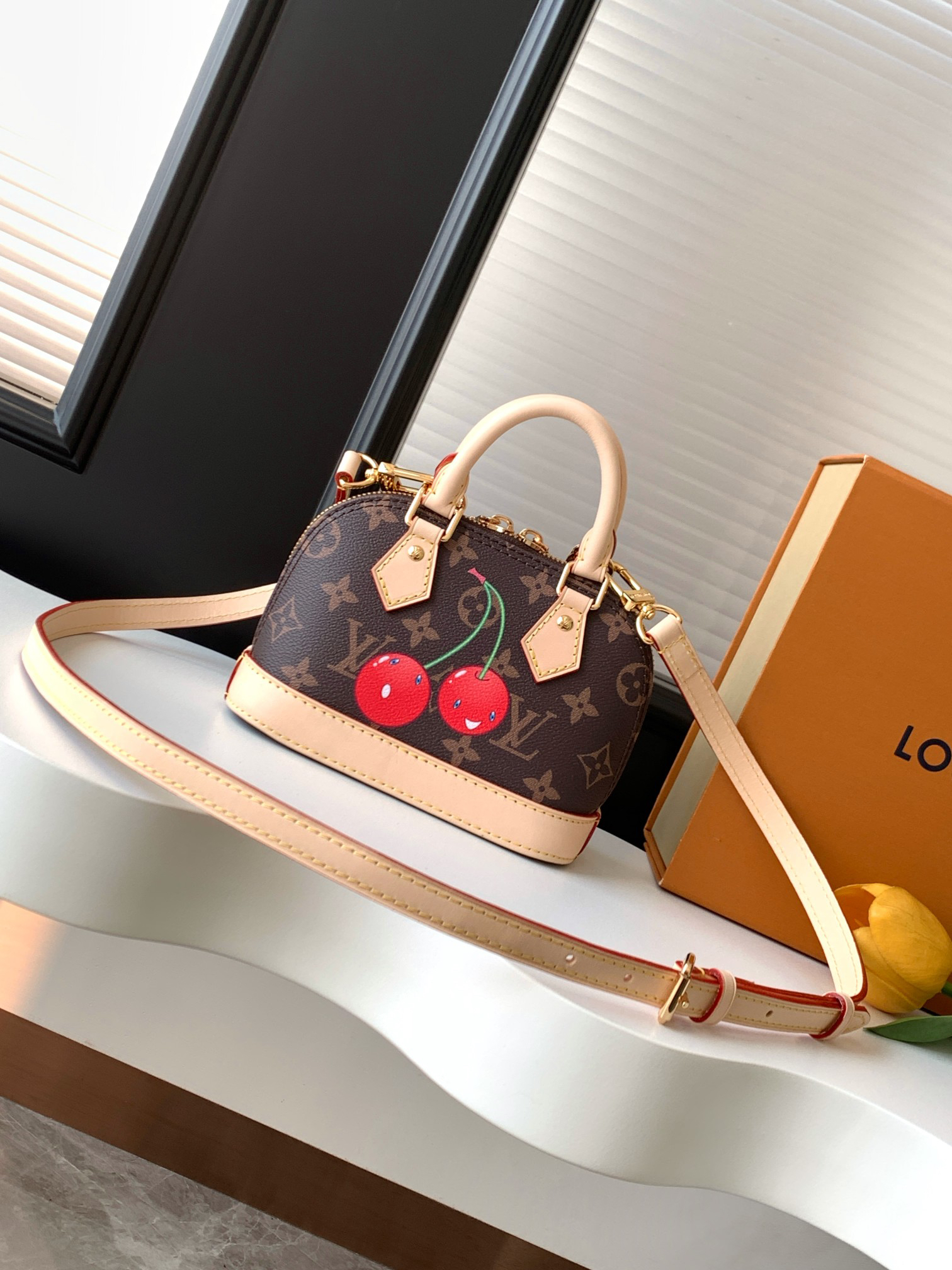 Louis Vuitton Nano Alma Handbag – Cherry Monogram - Image 3