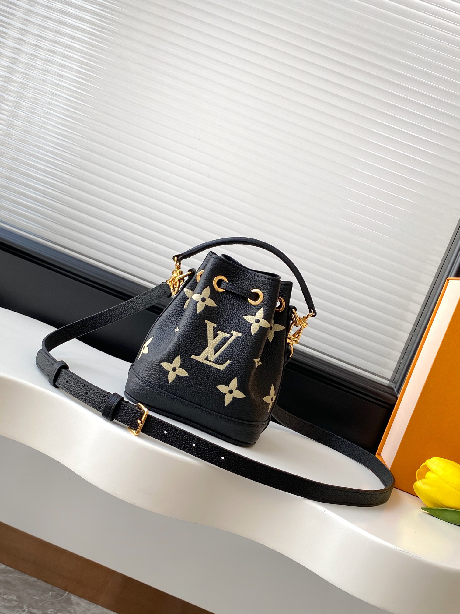 Louis Vuitton Nano Noé Handbag in Monogram Empreinte Leather - Image 3