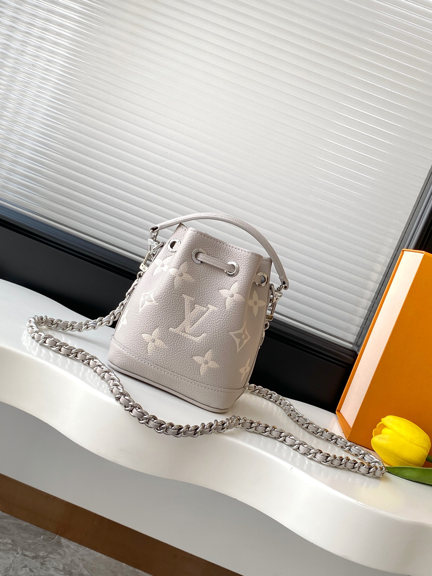 Louis Vuitton Nano Noé Monogram Empreinte Leather Crossbody Bag - Image 3