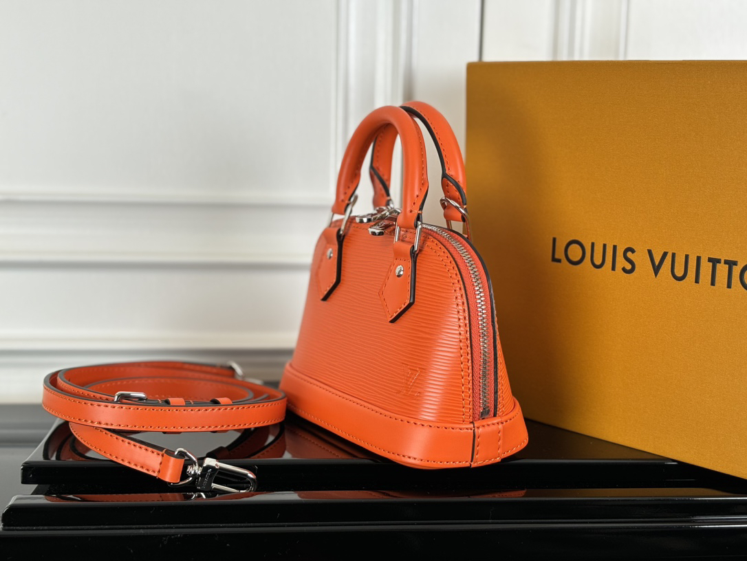 Louis Vuitton Nano Alma Bag in Orange Epi Leather - Image 3