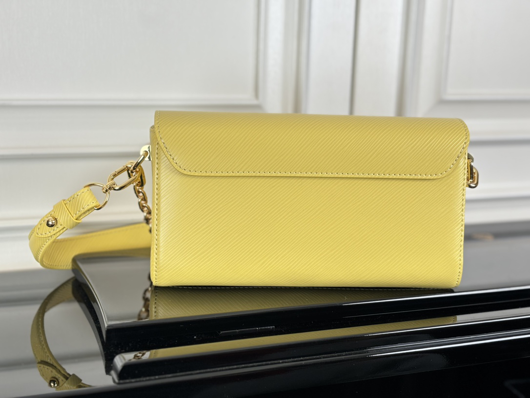 Louis Vuitton Twist West Shoulder Bag in Yellow Epi Leather - Image 3
