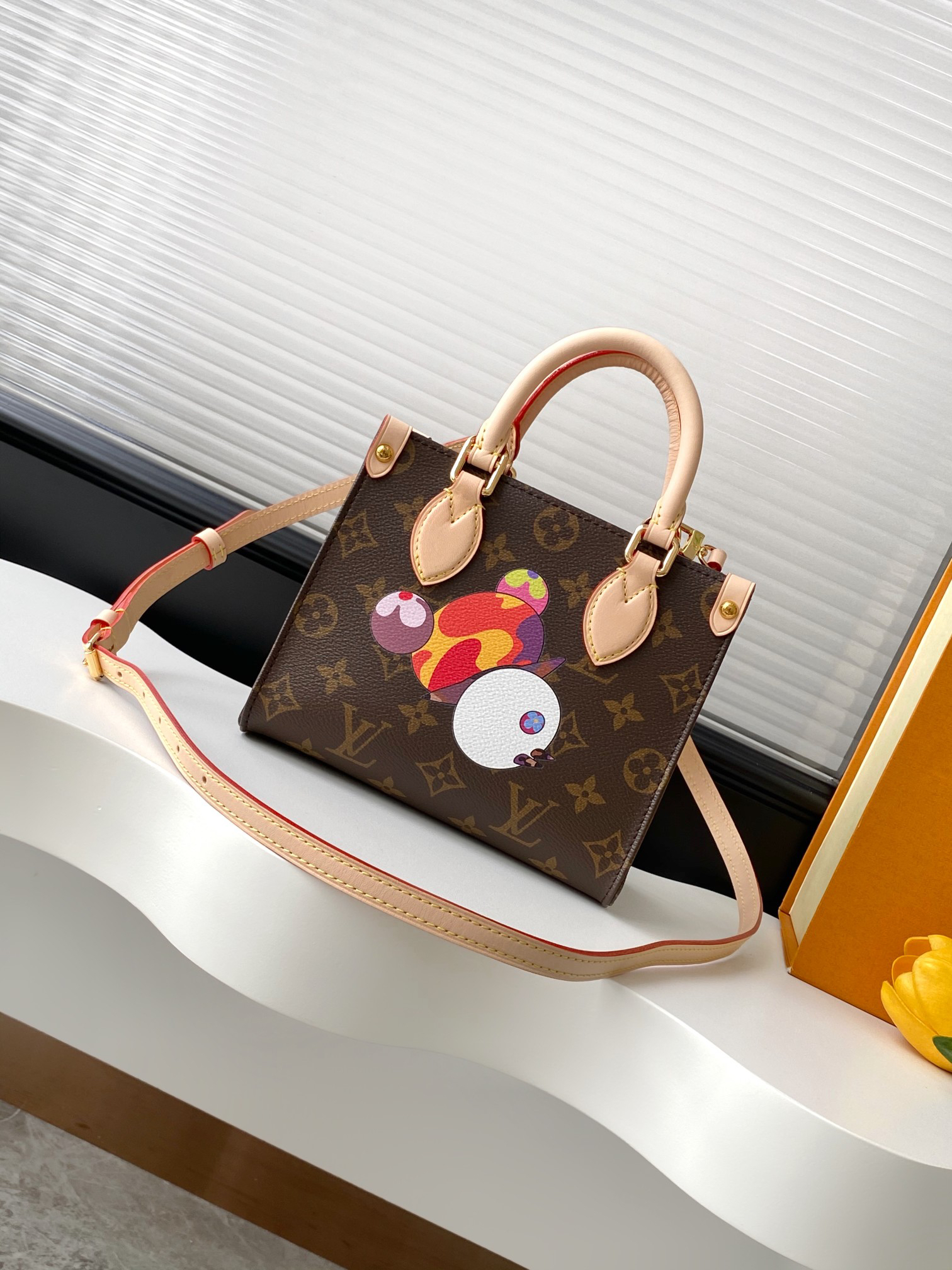 Louis Vuitton x Takashi Murakami OnTheGo Handbag - Image 3