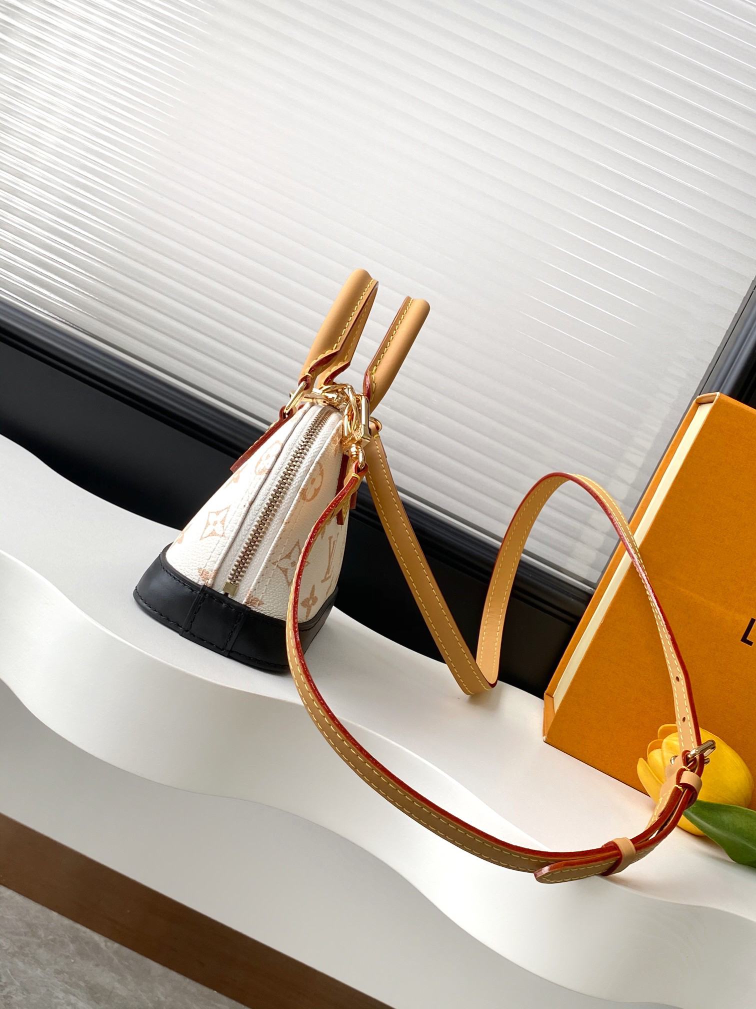 Louis Vuitton Nano Alma Handbag in Monogram Dune Canvas - Image 3