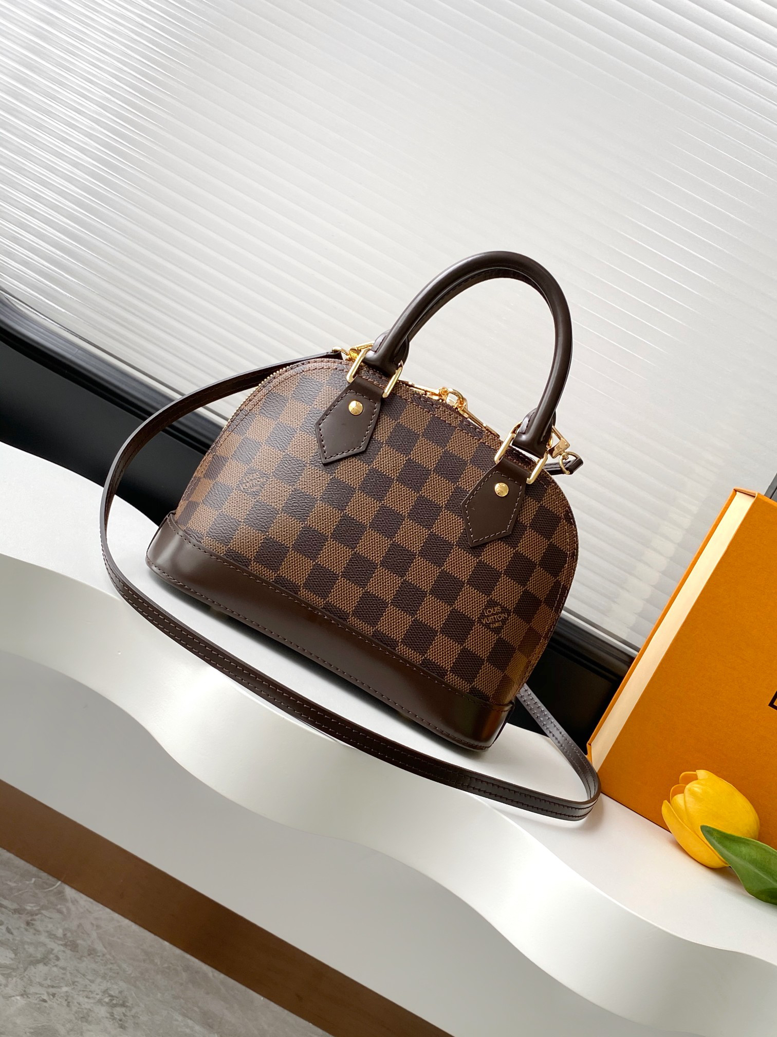 Louis Vuitton Alma Bridge Monogram Crossbody Bag - Image 3