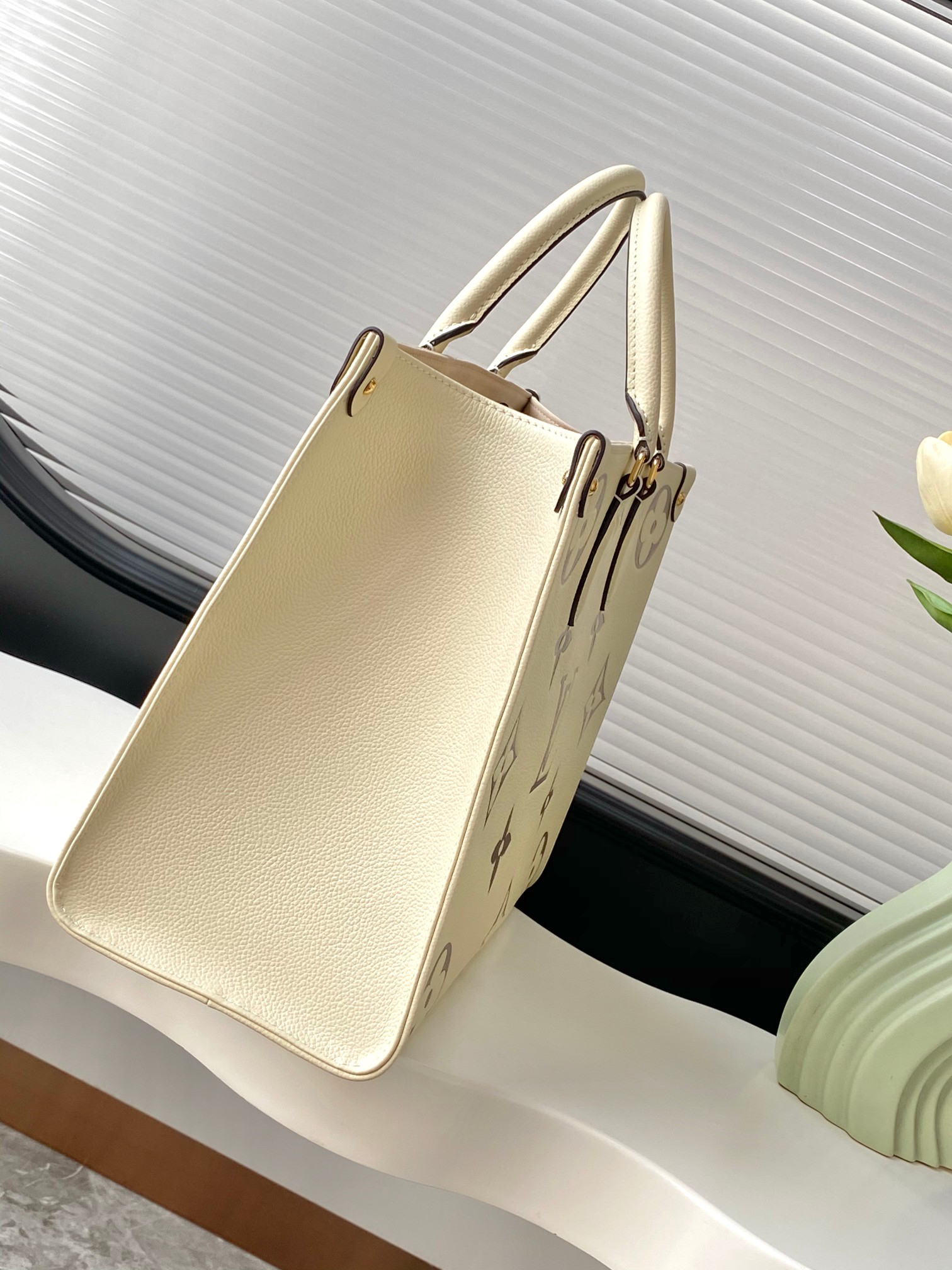 Louis Vuitton OnTheGo Medium Tote Bag in Monogram Leather - Image 3