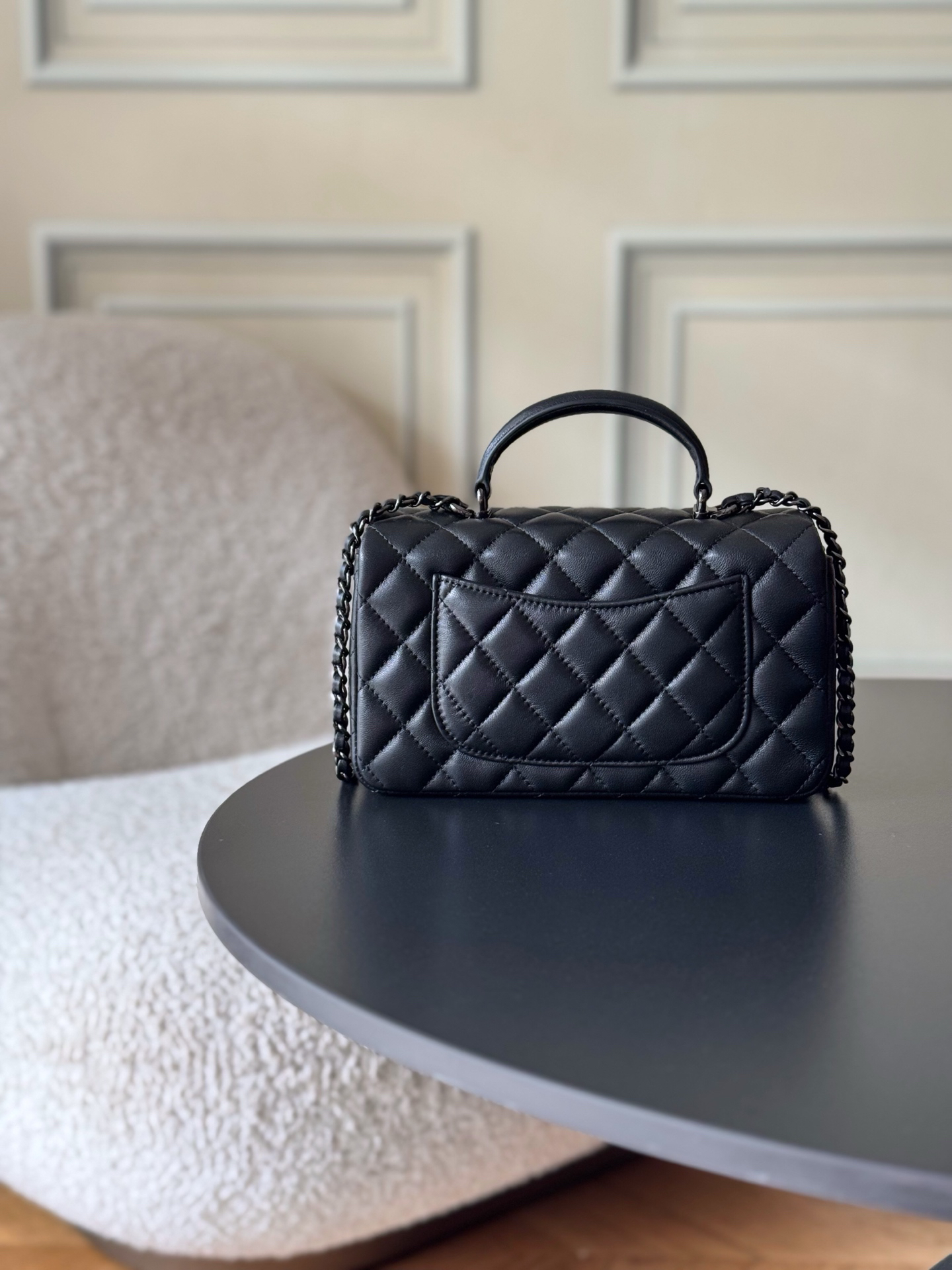 Chanel 21K Mini Classic Flap Bag with Handle AS2431 - Image 3