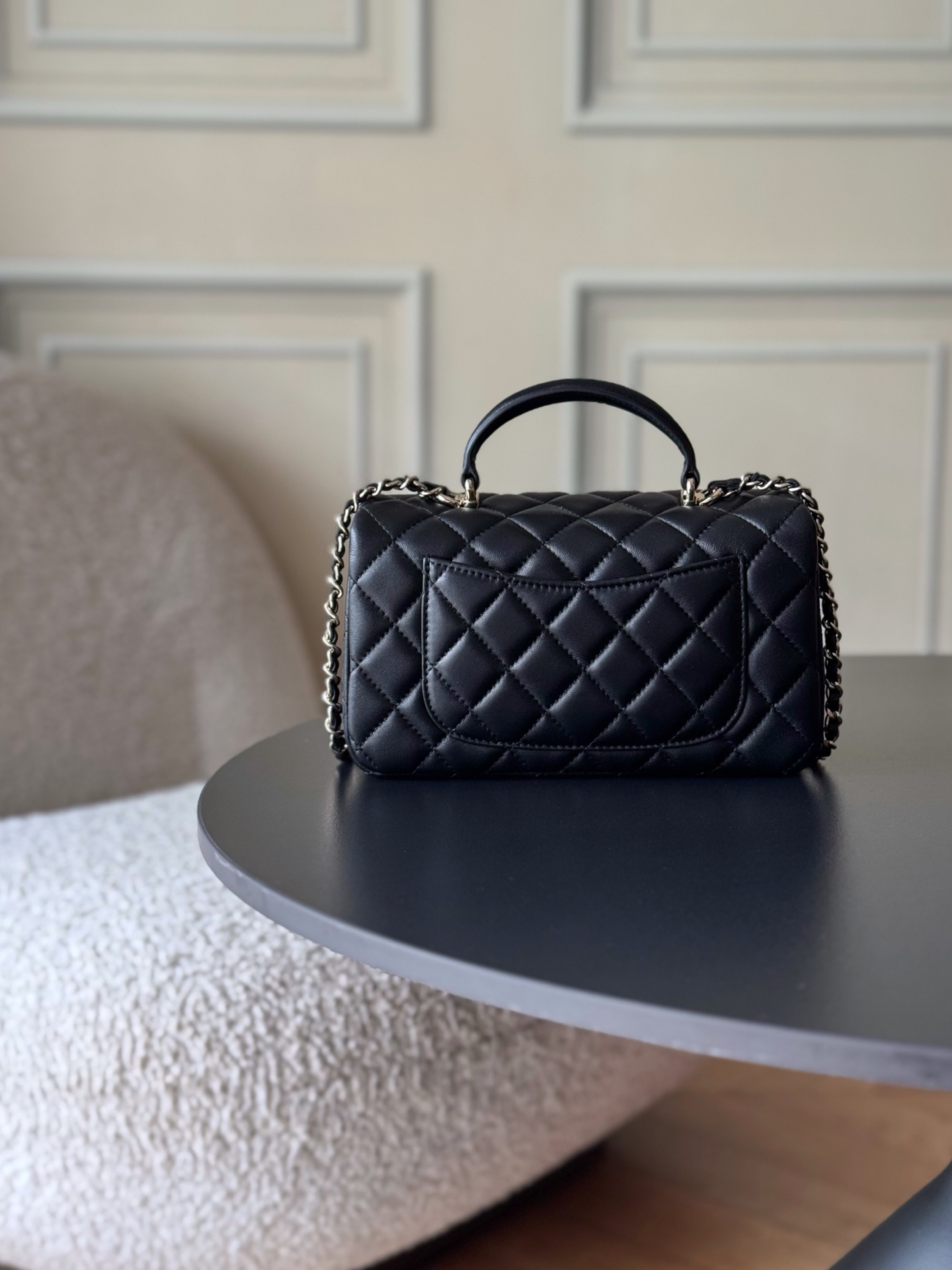Chanel 21K Mini Classic Flap Bag with Handle AS2431 - Image 3