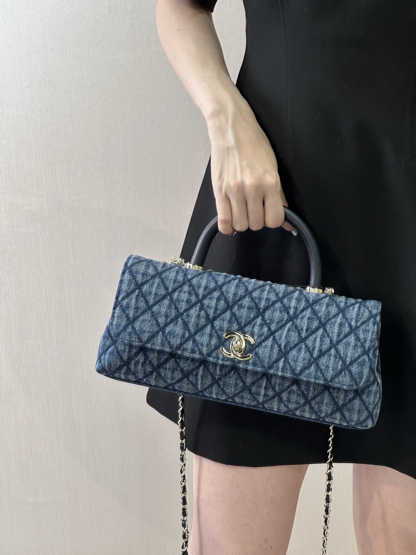 Chanel Coco Handle Denim Handbag - Image 3