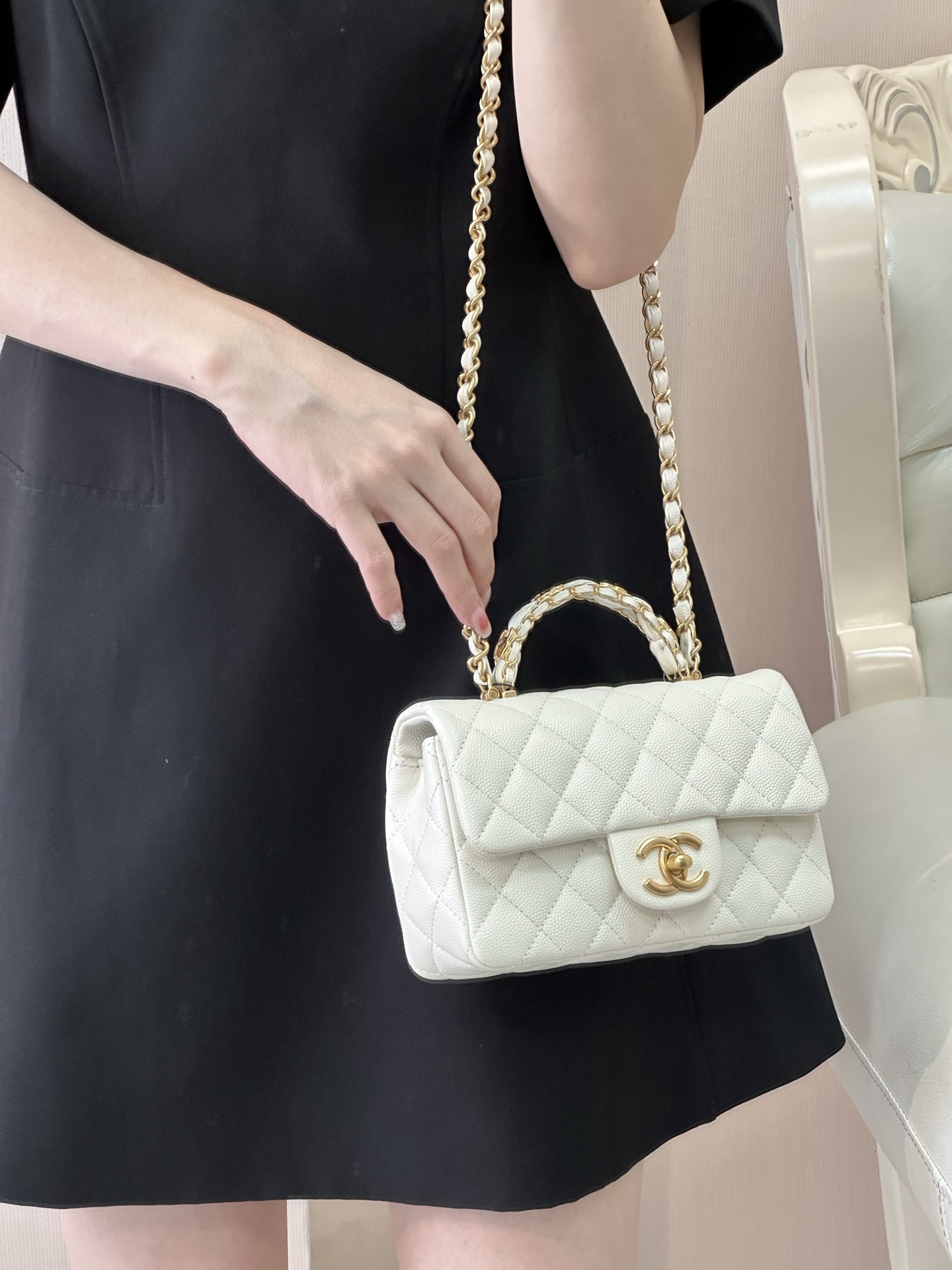 Chanel 24B Lambskin Mini Flap Bag - Image 3