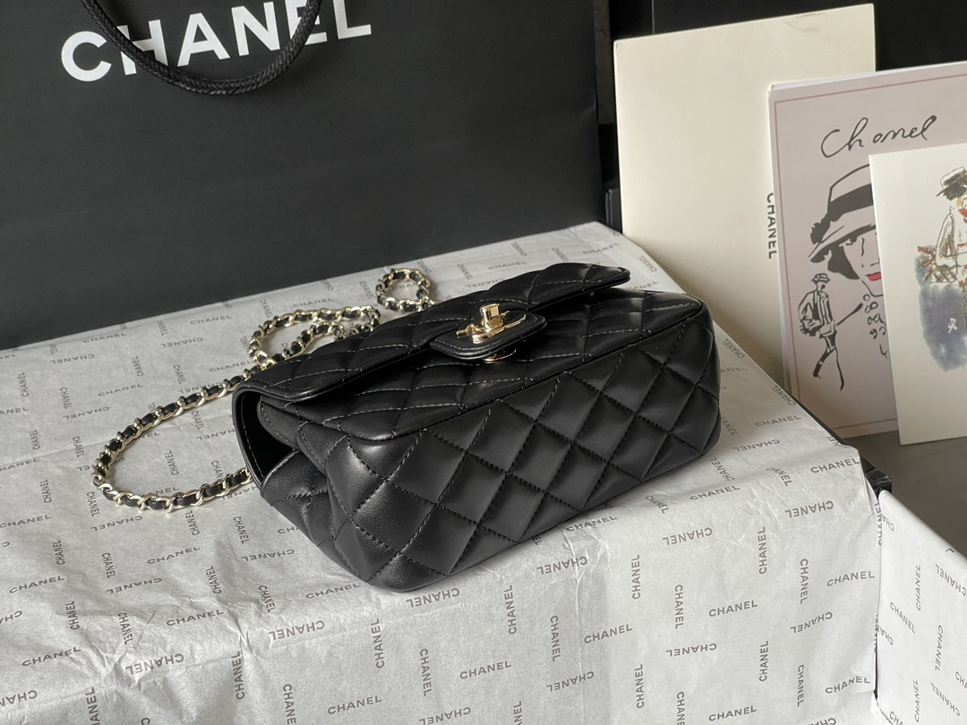 Chanel 23A CF Mini Top Handle Bag with Crystal Handle - Image 3