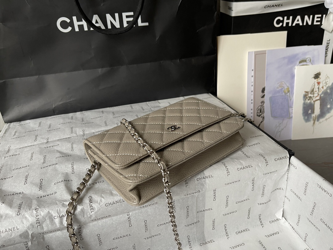 Chanel CF WOC Black Caviar Leather Chain Bag - Image 3