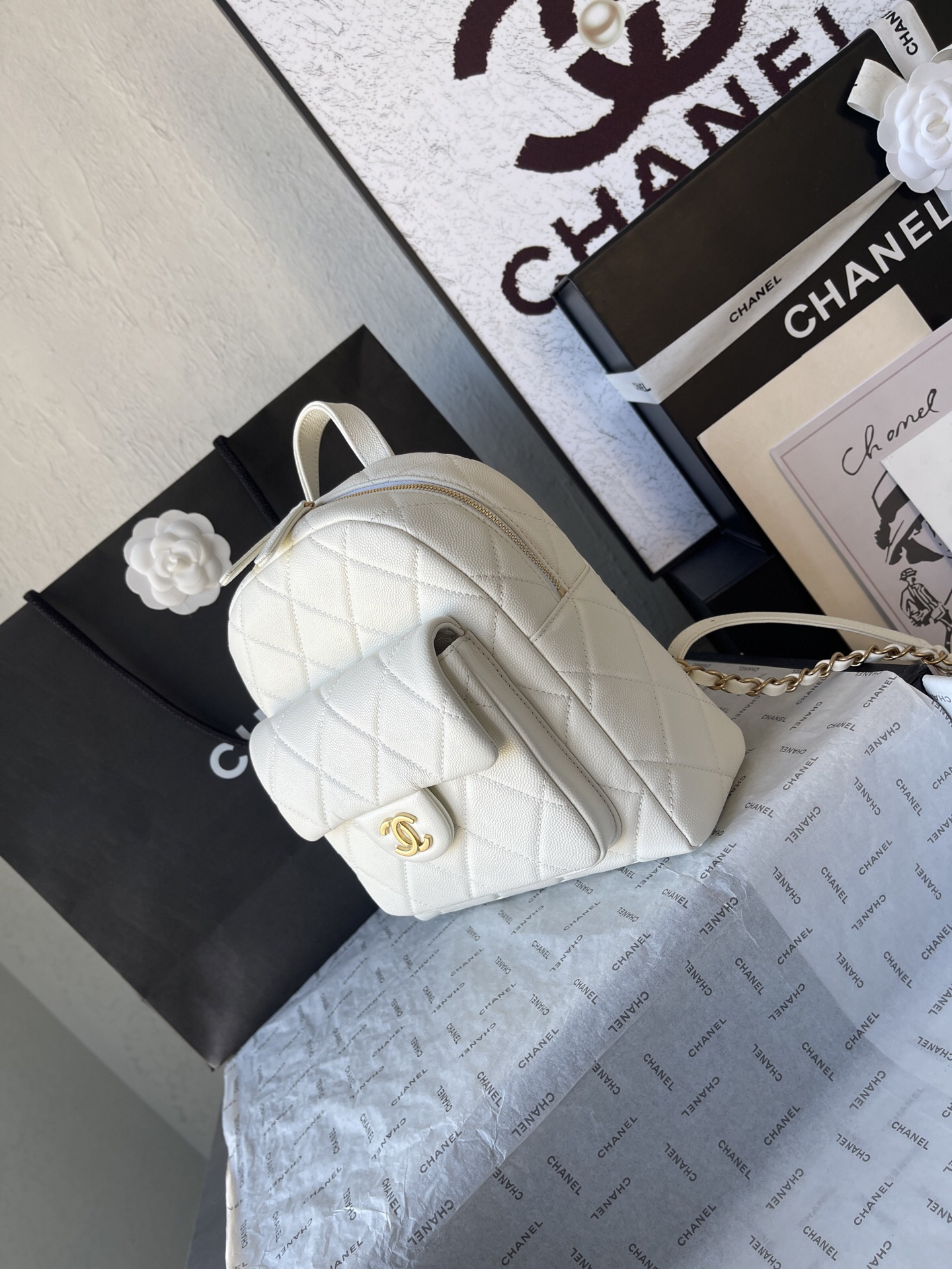 Chanel Small Double Shoulder Bag - Image 3