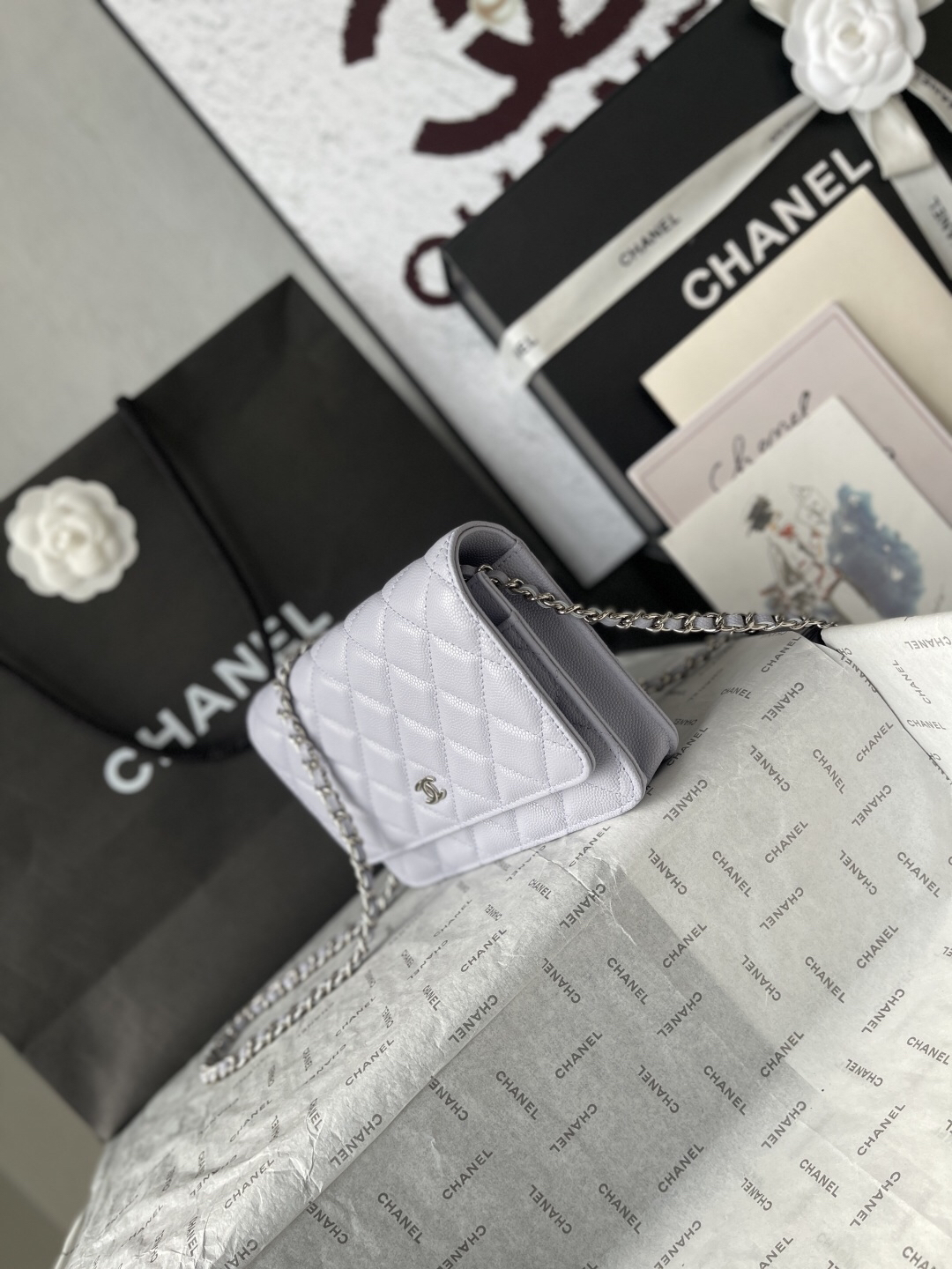Chanel CF WOC Black Caviar Leather Chain Bag - Image 3