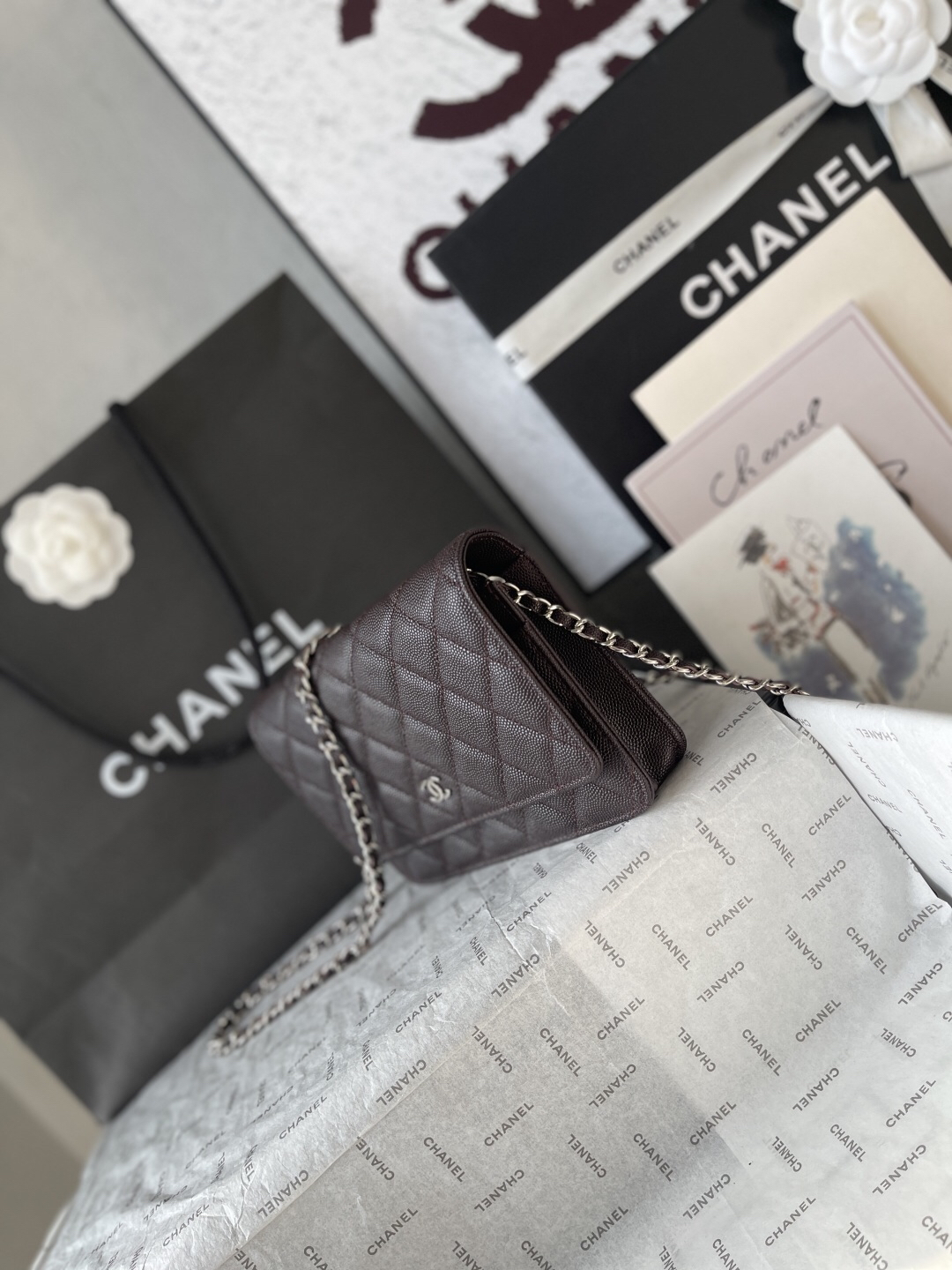 Chanel CF WOC Black Caviar Leather Chain Bag - Image 3