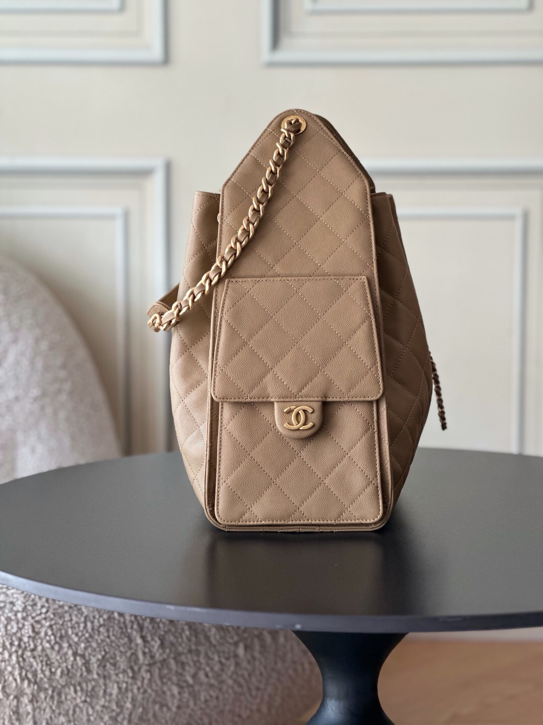 CHANEL 25C Quilted Calfskin Hobo Shoulder Bag - Image 3