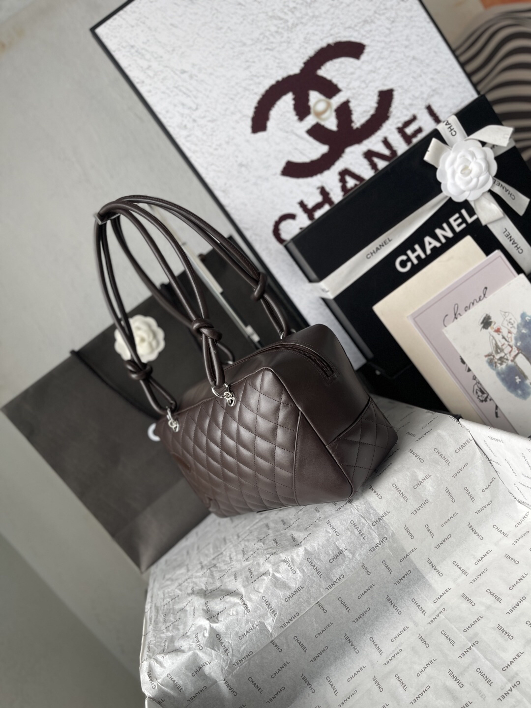 Chanel Black and White Bear Bowling Pillow Bag - Image 3