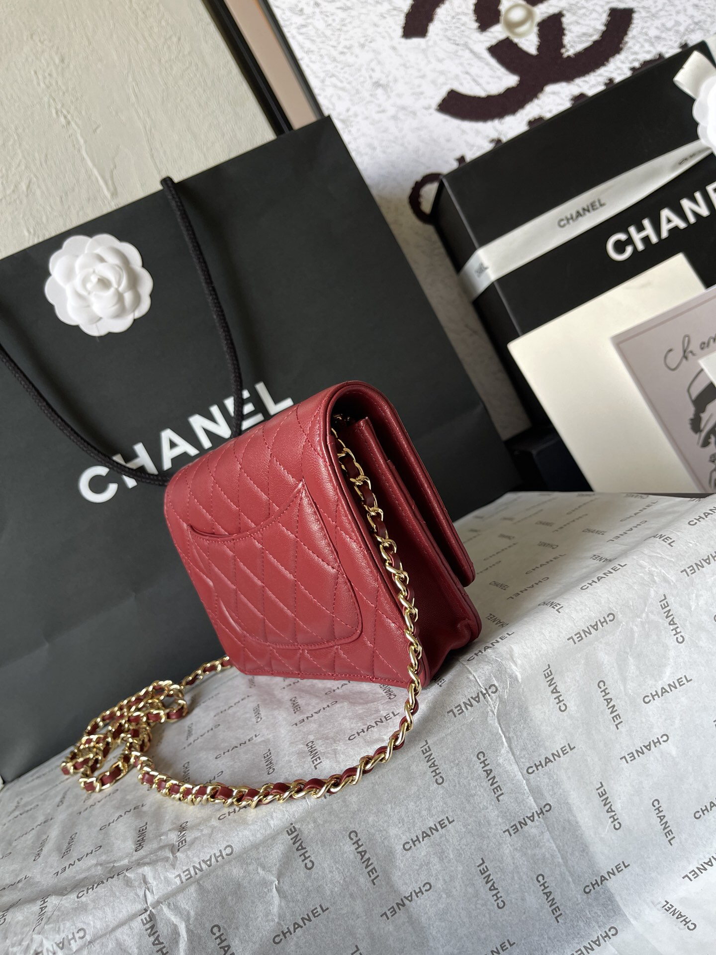 CF WOC Series Italian Lambskin Chain Shoulder Bag - Image 3