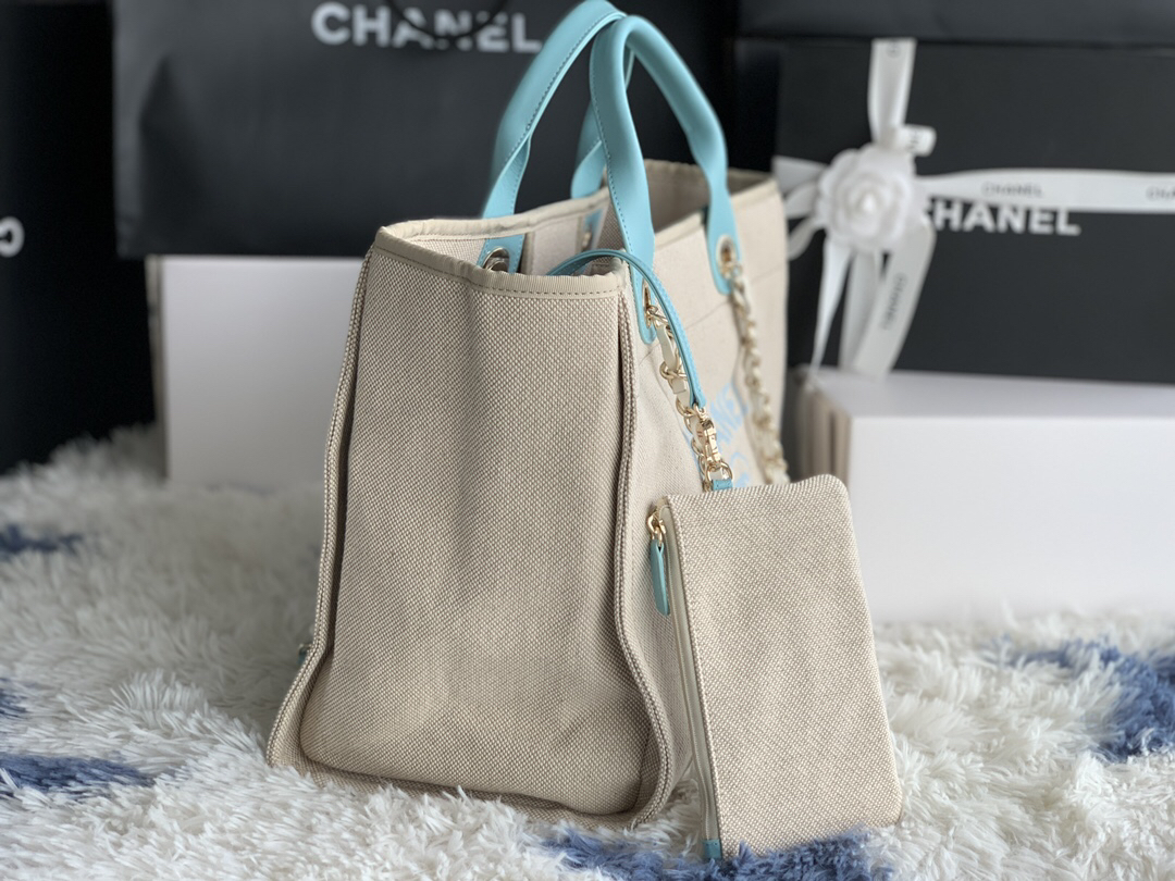 Chanel AS66941 Denim Canvas Shopping Tote - Image 3