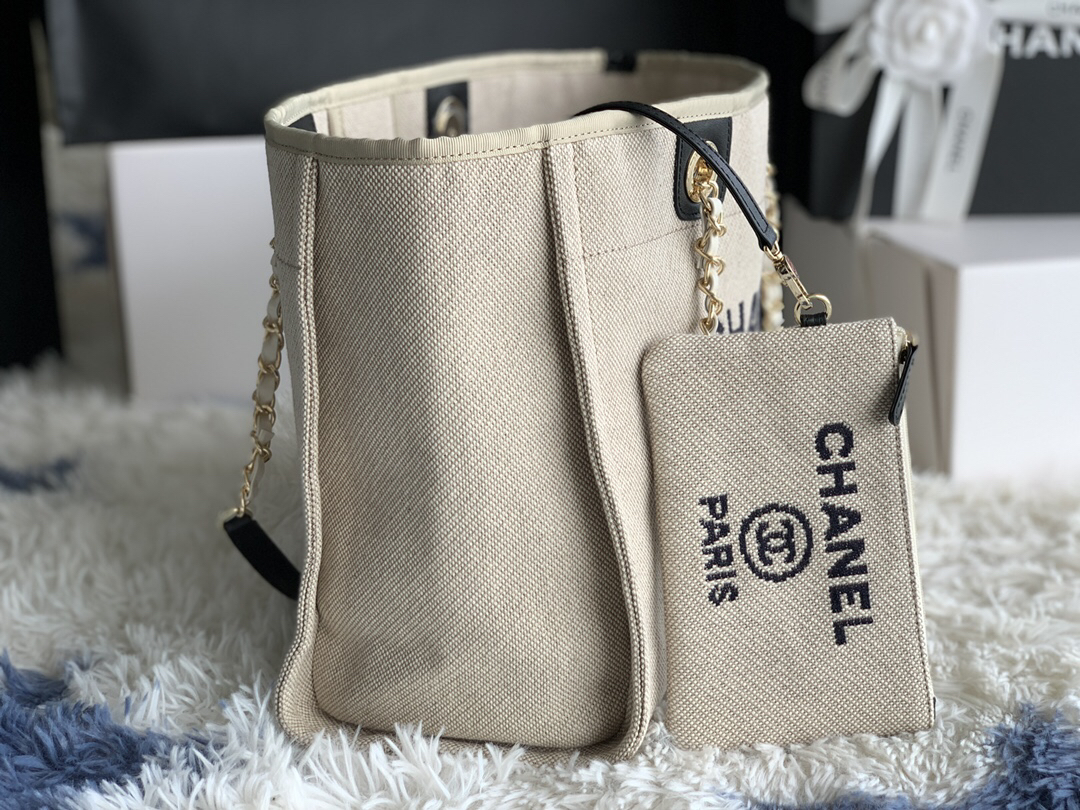 Chanel Denim Canvas Tote Bag - Image 3