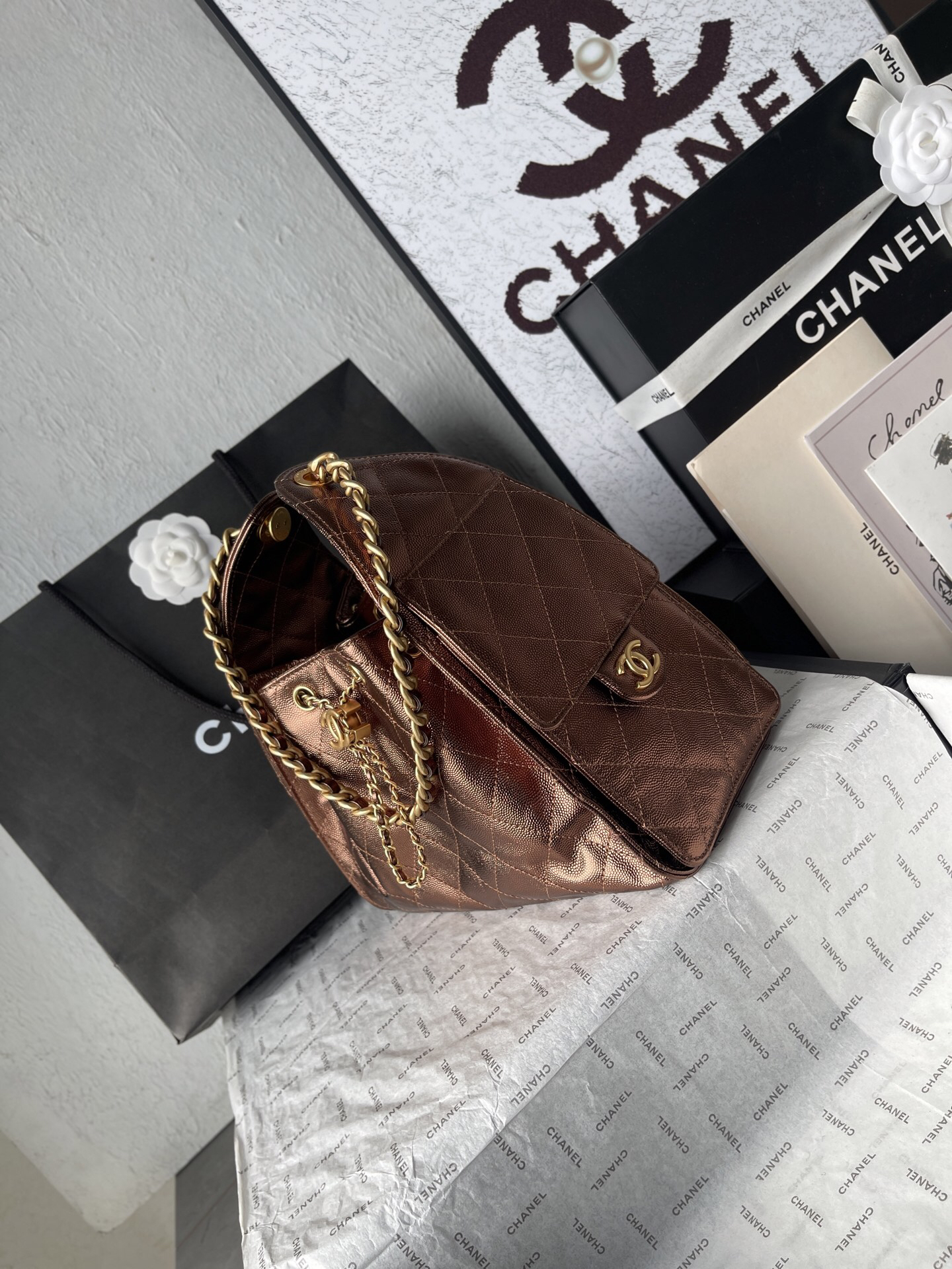 Chanel Quilted Hobo Bag - Image 3